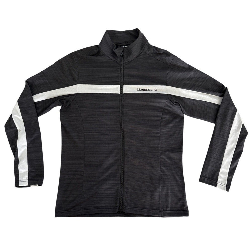 J. Lindeberg Jarvis Midlayer Gray Men's Jacket Full Zip Medium Performance $155